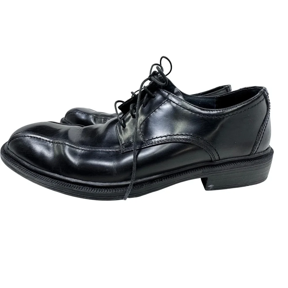 Bostonian Dress Shoes Mens 10 Black Leather Bicycle Toe Lace Up‎ Oxfords